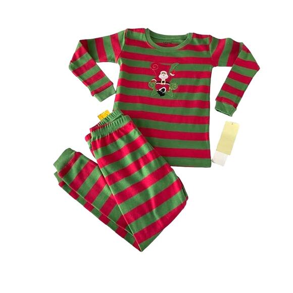 Leveret Pajamas Santa Holiday‎Kids 4T NWT